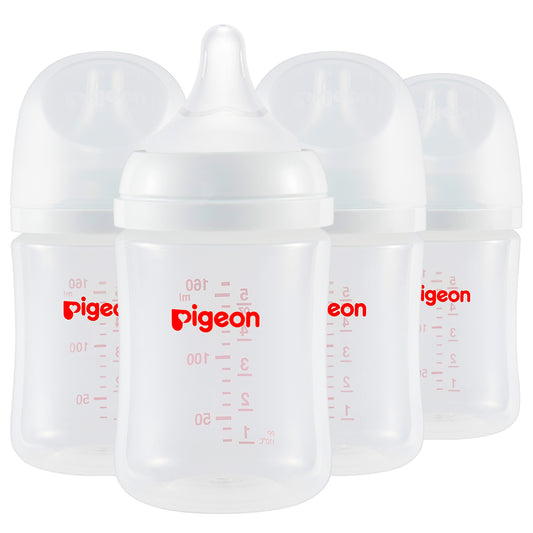 PP Wide Neck Soft Touch Baby Bottle 4 packs, 5.4 Oz（for Newborns)