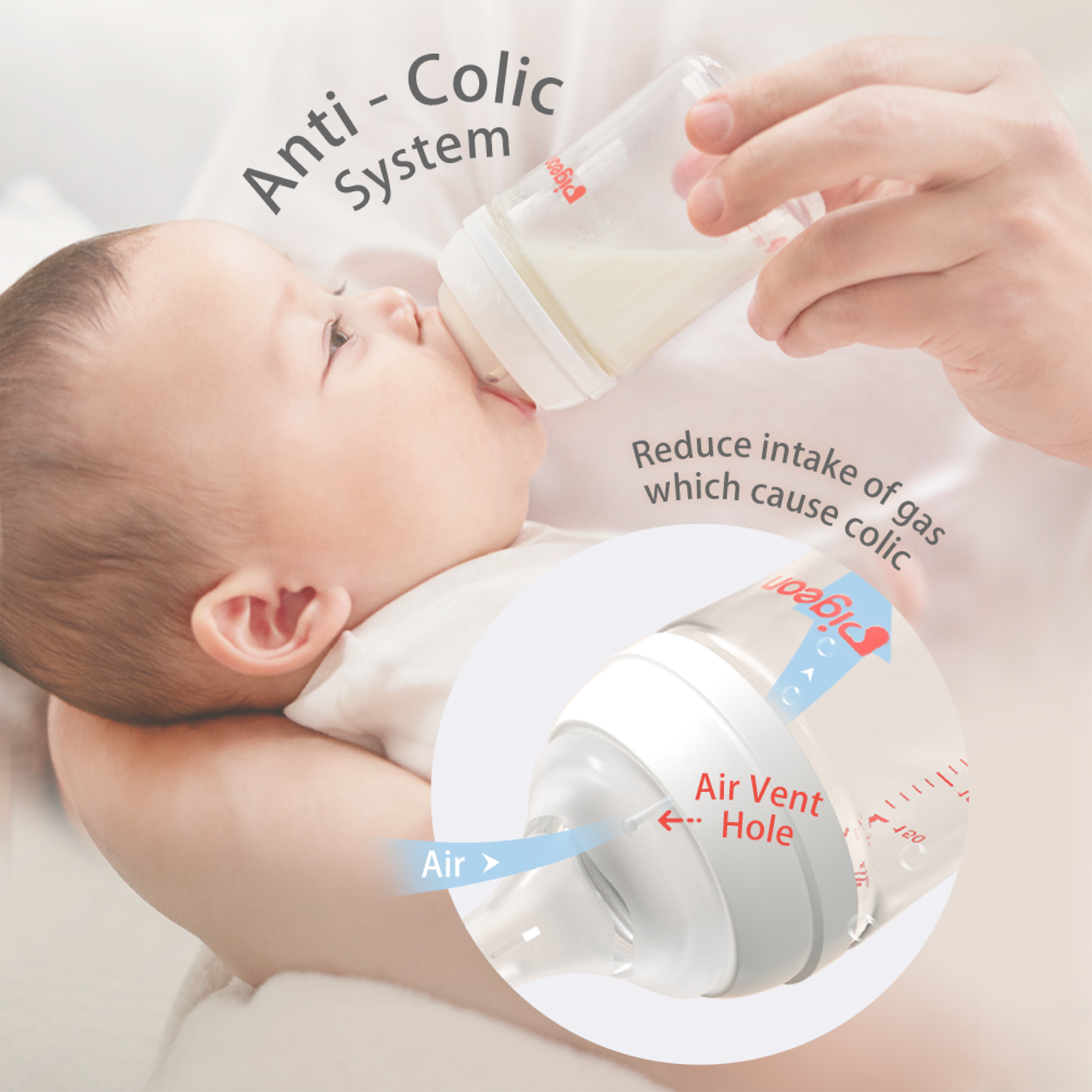 PP Wide Neck Anti-colic Baby Bottle 3 packs, 11.2 Oz(6+ Month)-5