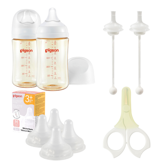 PPSU Wide Neck Nursing Bottle Bundle for Baby(3+ m)