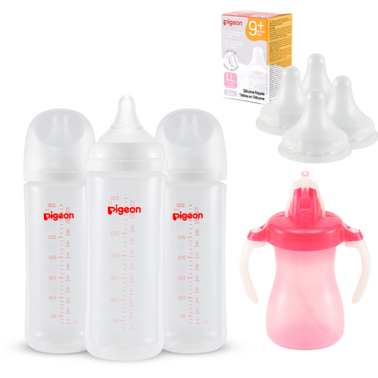 Baby Bottle Set Bundle for 9+ m