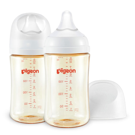 PPSU Wide Neck Baby Bottle 2 Packs, 8.1 Oz(3+ months)