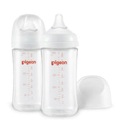 Glass Wide Neck Baby Bottle, 2 Packs, 5.4 Oz-2